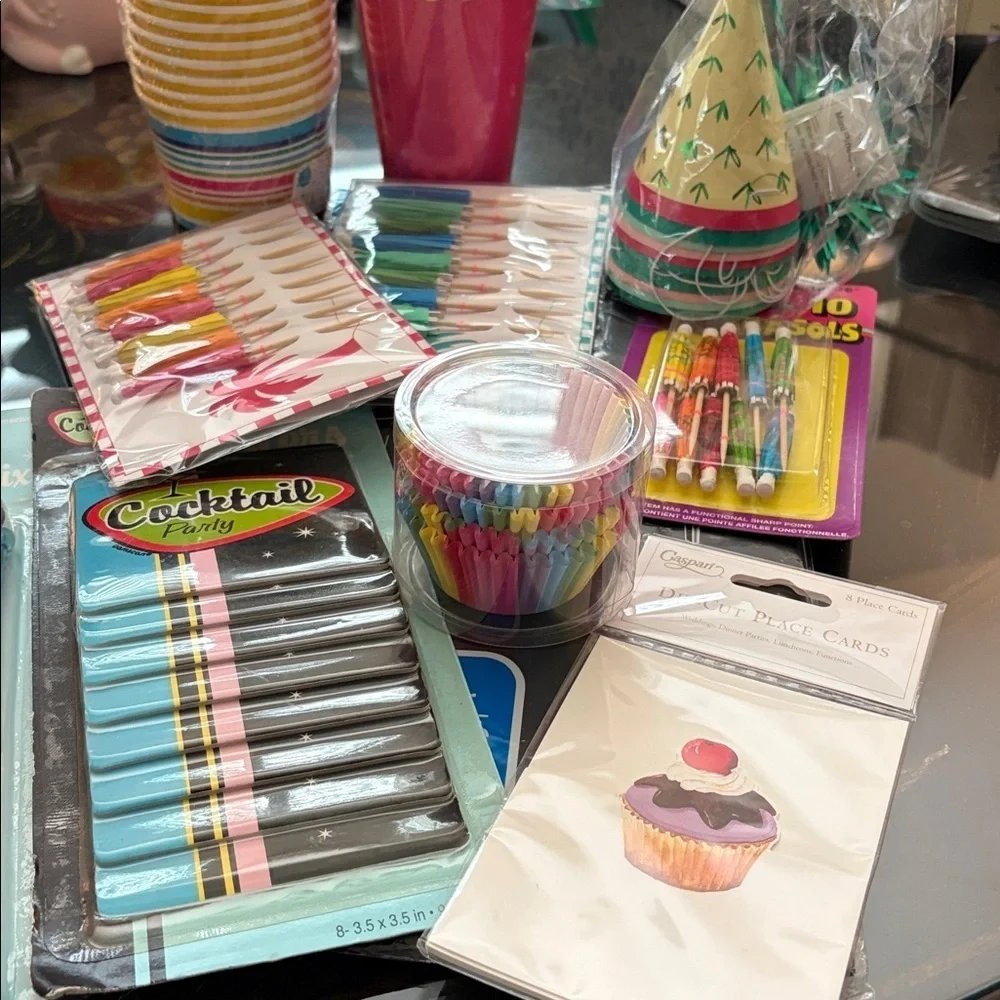 Adult party supply bundle - 202 pieces- colorful and Fun.
